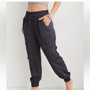 Aerie Satin Cargo Jogger